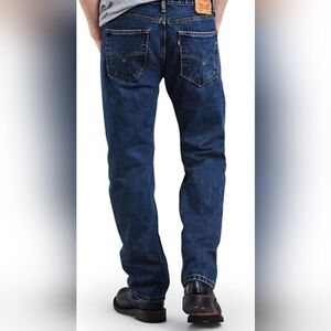 LEVI'S 505 Darkwash Staight Leg Men's Denim Blue Jeans Sz. 38x29